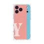 プレミアムスクエアケース with MagSafe［ オリジナル - initial color line - Y pink ］