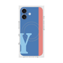 プレミアムスクエアケース with MagSafe［ オリジナル - initial color line - Y blue ］