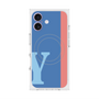 プレミアムスクエアケース with MagSafe［ オリジナル - initial color line - Y blue ］