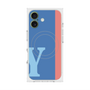 プレミアムスクエアケース with MagSafe［ オリジナル - initial color line - Y blue ］