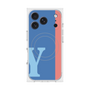 プレミアムスクエアケース with MagSafe［ オリジナル - initial color line - Y blue ］