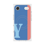 プレミアムスクエアケース with MagSafe［ オリジナル - initial color line - Y blue ］