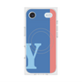 プレミアムスクエアケース with MagSafe［ オリジナル - initial color line - Y blue ］
