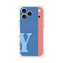 プレミアムスクエアケース with MagSafe［ オリジナル - initial color line - Y blue ］