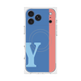 プレミアムスクエアケース with MagSafe［ オリジナル - initial color line - Y blue ］