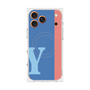 プレミアムスクエアケース with MagSafe［ オリジナル - initial color line - Y blue ］