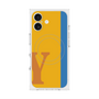 プレミアムスクエアケース with MagSafe［ オリジナル - initial color line - Y orange ］