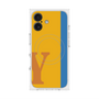 プレミアムスクエアケース with MagSafe［ オリジナル - initial color line - Y orange ］