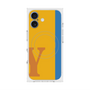 プレミアムスクエアケース with MagSafe［ オリジナル - initial color line - Y orange ］