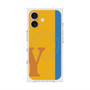 プレミアムスクエアケース with MagSafe［ オリジナル - initial color line - Y orange ］