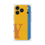 プレミアムスクエアケース with MagSafe［ オリジナル - initial color line - Y orange ］