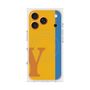 プレミアムスクエアケース with MagSafe［ オリジナル - initial color line - Y orange ］