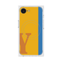 プレミアムスクエアケース with MagSafe［ オリジナル - initial color line - Y orange ］