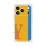 プレミアムスクエアケース with MagSafe［ オリジナル - initial color line - Y orange ］