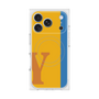 プレミアムスクエアケース with MagSafe［ オリジナル - initial color line - Y orange ］