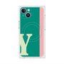 プレミアムスクエアケース with MagSafe［ オリジナル - initial color line - Y green ］