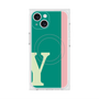 プレミアムスクエアケース with MagSafe［ オリジナル - initial color line - Y green ］