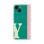 プレミアムスクエアケース with MagSafe［ オリジナル - initial color line - Y green ］
