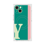 プレミアムスクエアケース with MagSafe［ オリジナル - initial color line - Y green ］