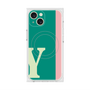 プレミアムスクエアケース with MagSafe［ オリジナル - initial color line - Y green ］