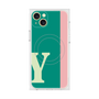 プレミアムスクエアケース with MagSafe［ オリジナル - initial color line - Y green ］