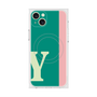 プレミアムスクエアケース with MagSafe［ オリジナル - initial color line - Y green ］