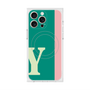 プレミアムスクエアケース with MagSafe［ オリジナル - initial color line - Y green ］