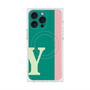 プレミアムスクエアケース with MagSafe［ オリジナル - initial color line - Y green ］