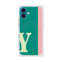 プレミアムスクエアケース with MagSafe［ オリジナル - initial color line - Y green ］
