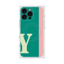 プレミアムスクエアケース with MagSafe［ オリジナル - initial color line - Y green ］