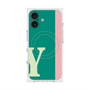 プレミアムスクエアケース with MagSafe［ オリジナル - initial color line - Y green ］
