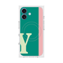 プレミアムスクエアケース with MagSafe［ オリジナル - initial color line - Y green ］