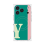 プレミアムスクエアケース with MagSafe［ オリジナル - initial color line - Y green ］