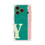 プレミアムスクエアケース with MagSafe［ オリジナル - initial color line - Y green ］