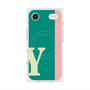 プレミアムスクエアケース with MagSafe［ オリジナル - initial color line - Y green ］