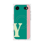 プレミアムスクエアケース with MagSafe［ オリジナル - initial color line - Y green ］