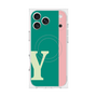 プレミアムスクエアケース with MagSafe［ オリジナル - initial color line - Y green ］