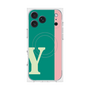 プレミアムスクエアケース with MagSafe［ オリジナル - initial color line - Y green ］