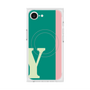 プレミアムスクエアケース with MagSafe［ オリジナル - initial color line - Y green ］