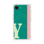 プレミアムスクエアケース with MagSafe［ オリジナル - initial color line - Y green ］