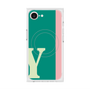 プレミアムスクエアケース with MagSafe［ オリジナル - initial color line - Y green ］