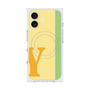 プレミアムスクエアケース with MagSafe［ オリジナル - initial color line - Y yellow ］