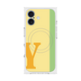 プレミアムスクエアケース with MagSafe［ オリジナル - initial color line - Y yellow ］