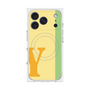プレミアムスクエアケース with MagSafe［ オリジナル - initial color line - Y yellow ］
