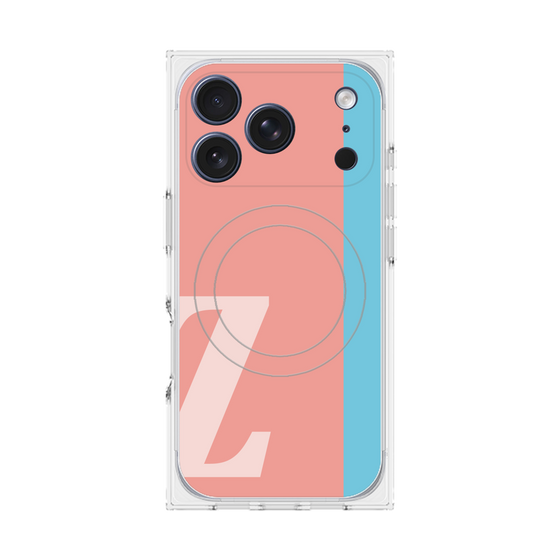 プレミアムスクエアケース with MagSafe［ オリジナル - initial color line - Z pink ］