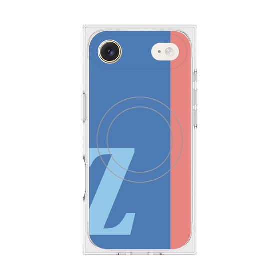 プレミアムスクエアケース with MagSafe［ オリジナル - initial color line - Z blue ］
