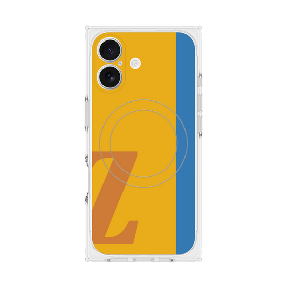 プレミアムスクエアケース with MagSafe［ オリジナル - initial color line - Z orange ］