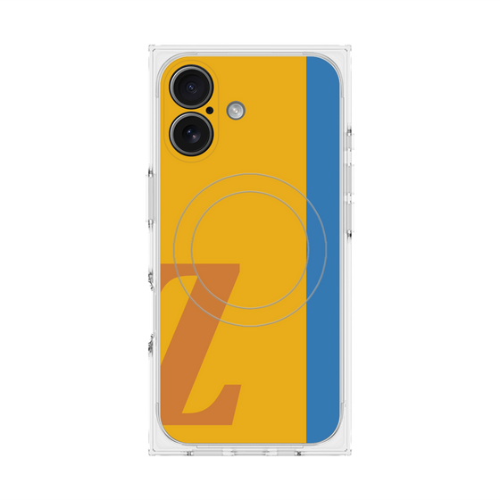 プレミアムスクエアケース with MagSafe［ オリジナル - initial color line - Z orange ］