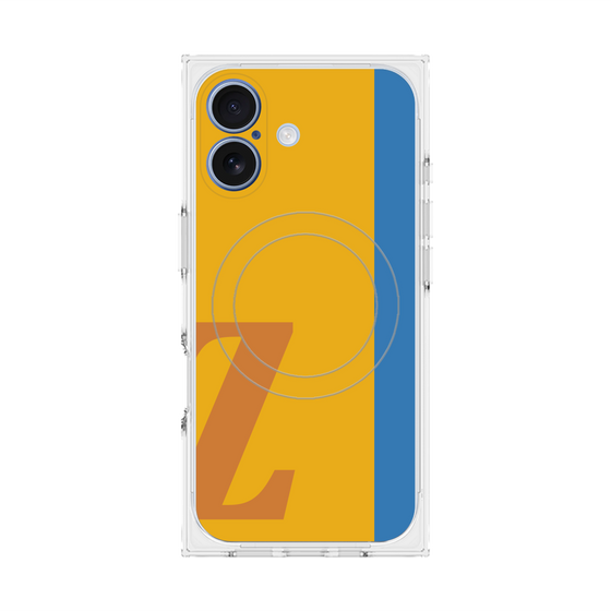プレミアムスクエアケース with MagSafe［ オリジナル - initial color line - Z orange ］