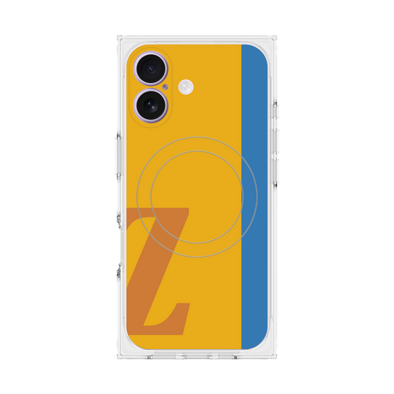 プレミアムスクエアケース with MagSafe［ オリジナル - initial color line - Z orange ］